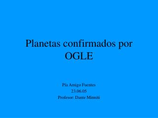 Planetas confirmados por OGLE