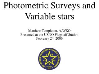 Photometric Surveys and Variable stars