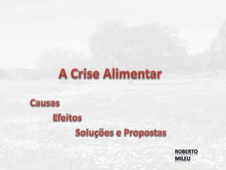 A C rise Alimentar