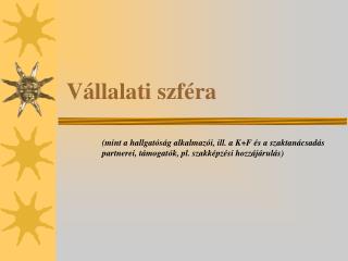 Vállalati szféra