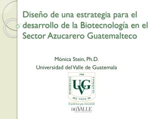Mónica Stein , Ph.D. Universidad del Valle de Guatemala