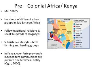Pre – Colonial Africa/ Kenya