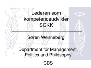 Lederen som kompetenceudvikler SCKK