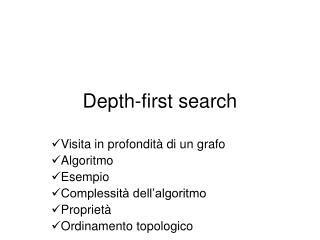 Depth-first search