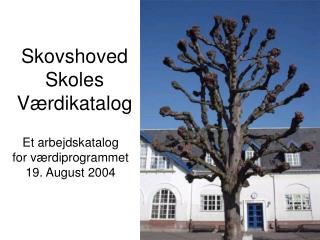 Skovshoved Skoles Værdikatalog