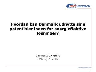Hvordan kan Danmark udnytte sine potentialer inden for energieffektive løsninger?