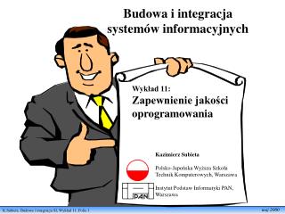 Budowa i integracja systemów informacyjnych