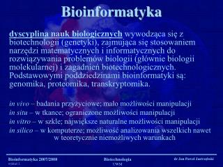Bioinformatyka
