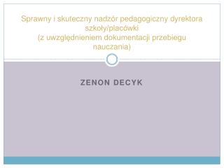 Zenon Decyk