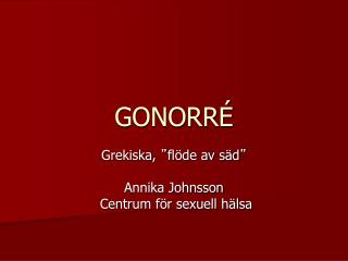 GONORRÉ