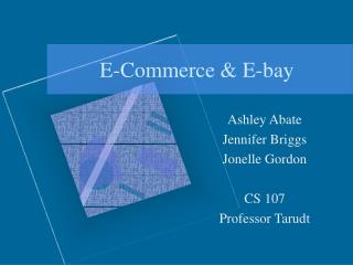 E-Commerce & E-bay
