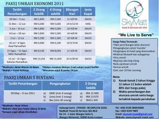 PAKEJ UMRAH EKONOMI 2011