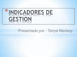 INDICADORES DE GESTION