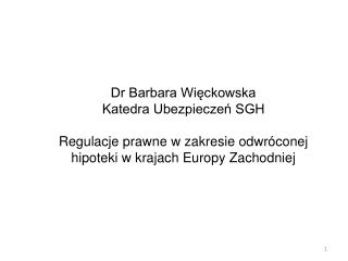 Dr Barbara Więckowska