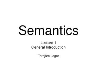 Semantics