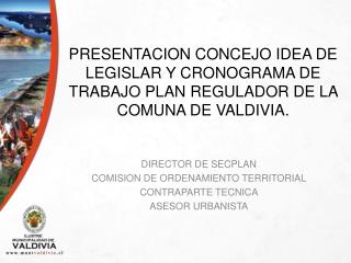 DIRECTOR DE SECPLAN COMISION DE ORDENAMIENTO TERRITORIAL CONTRAPARTE TECNICA ASESOR URBANISTA