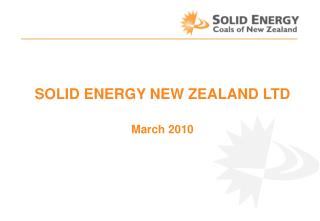 SOLID ENERGY NEW ZEALAND LTD March 2010