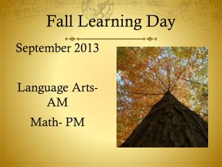 Fall Learning Day