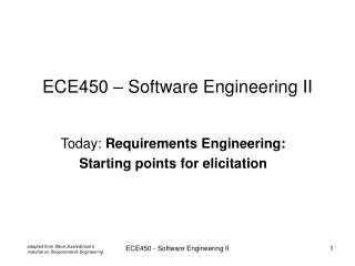 ECE450 – Software Engineering II