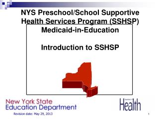 Introduction to SSHSP – Training Agenda
