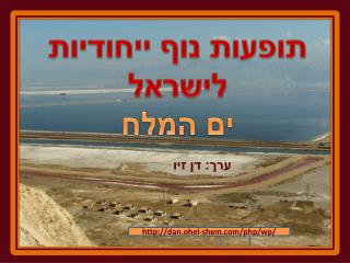 תופעות נוף ייחודיות לישראל ים המלח