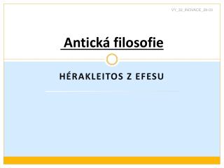 Antická filosofie