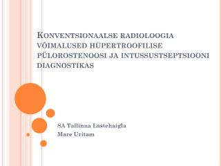 SA Tallinna Lastehaigla Mare Uritam