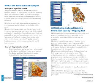 What is the health status of Georgia? Description of problem or need