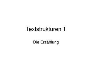 Textstrukturen 1