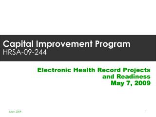 Capital Improvement Program HRSA-09-244