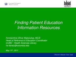 Finding Patient Education Information Resources