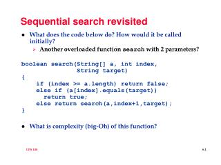 Sequential search revisited