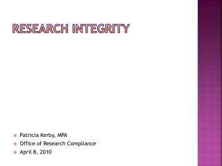 RESEARCH Integrity