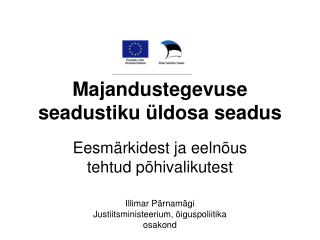 Majandustegevuse seadustiku üldosa seadus