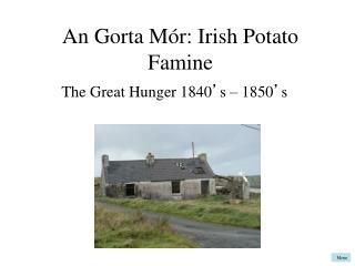An Gorta Mór: Irish Potato Famine