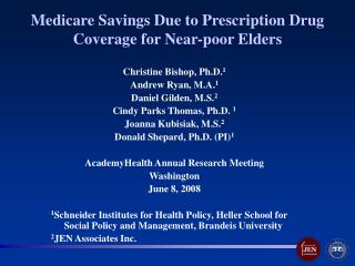 Medicare Savings Due to Prescription Drug Coverage for Near-poor Elders