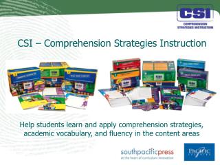 CSI – Comprehension Strategies Instruction