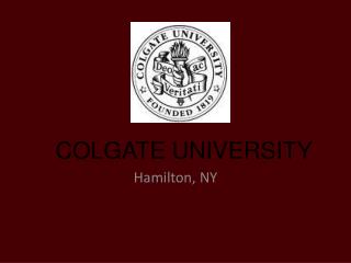 COLGATE UNIVERSITY