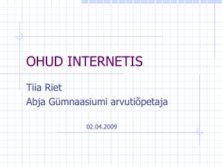 OHUD INTERNETIS