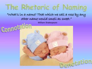 The Rhetoric of Naming