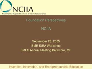 Foundation Perspectives NCIIA