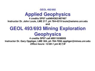 Applied Geophysics