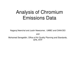 Analysis of Chromium Emissions Data