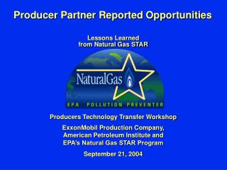 Producer Partner Reported Opportunities