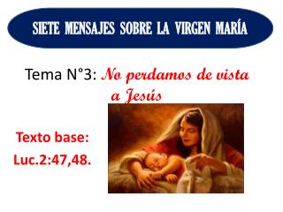 Tema N°3: No perdamos de vista a Jesús