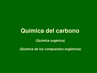 Química del carbono