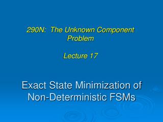 Exact State Minimization of Non-Deterministic FSMs