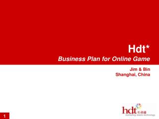 Hdt* Business Plan for Online Game