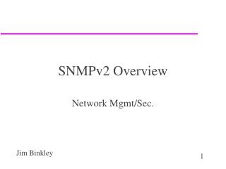 SNMPv2 Overview