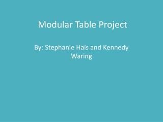 Modular Table Project